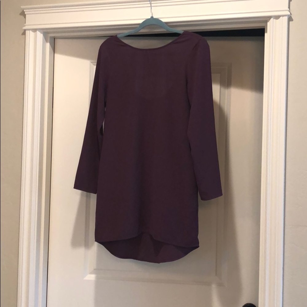 Purple backless dress